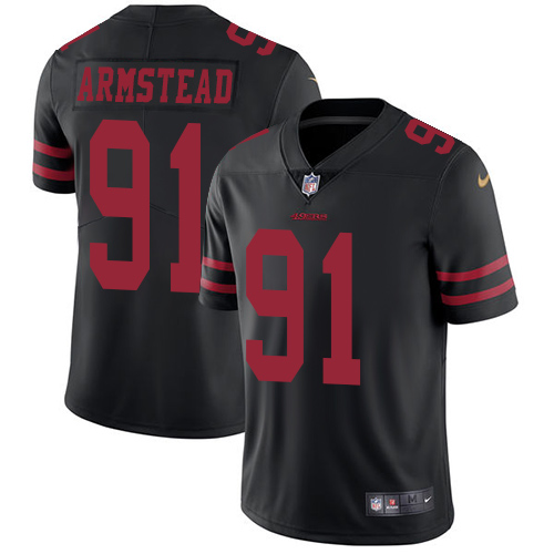 2019 men San Francisco 49ers #91 Armstead black Nike Vapor Untouchable Limited NFL Jersey->san francisco 49ers->NFL Jersey